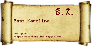Basz Karolina névjegykártya